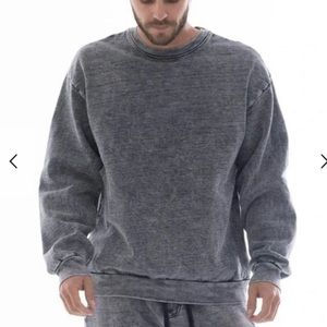 NEW gray acid wash TALENTLESS crewneck sweatshirt